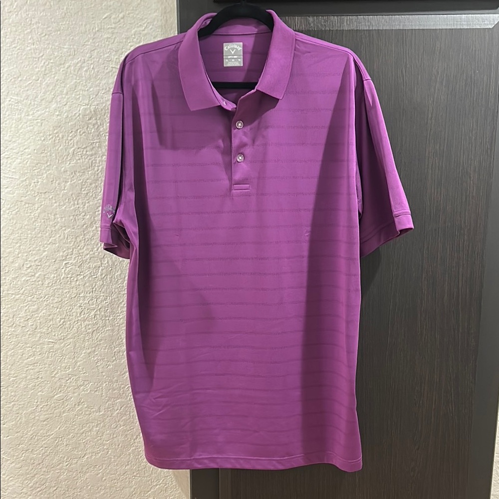 Callaway Purple Polo Shirt Lightweight Athletic Design